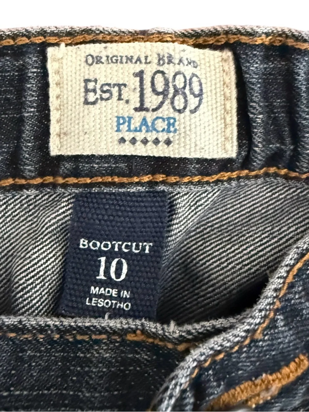 The Children’s Place Boys Jeans Size 10 Bootcut Adjustable Elastic Waist Denim